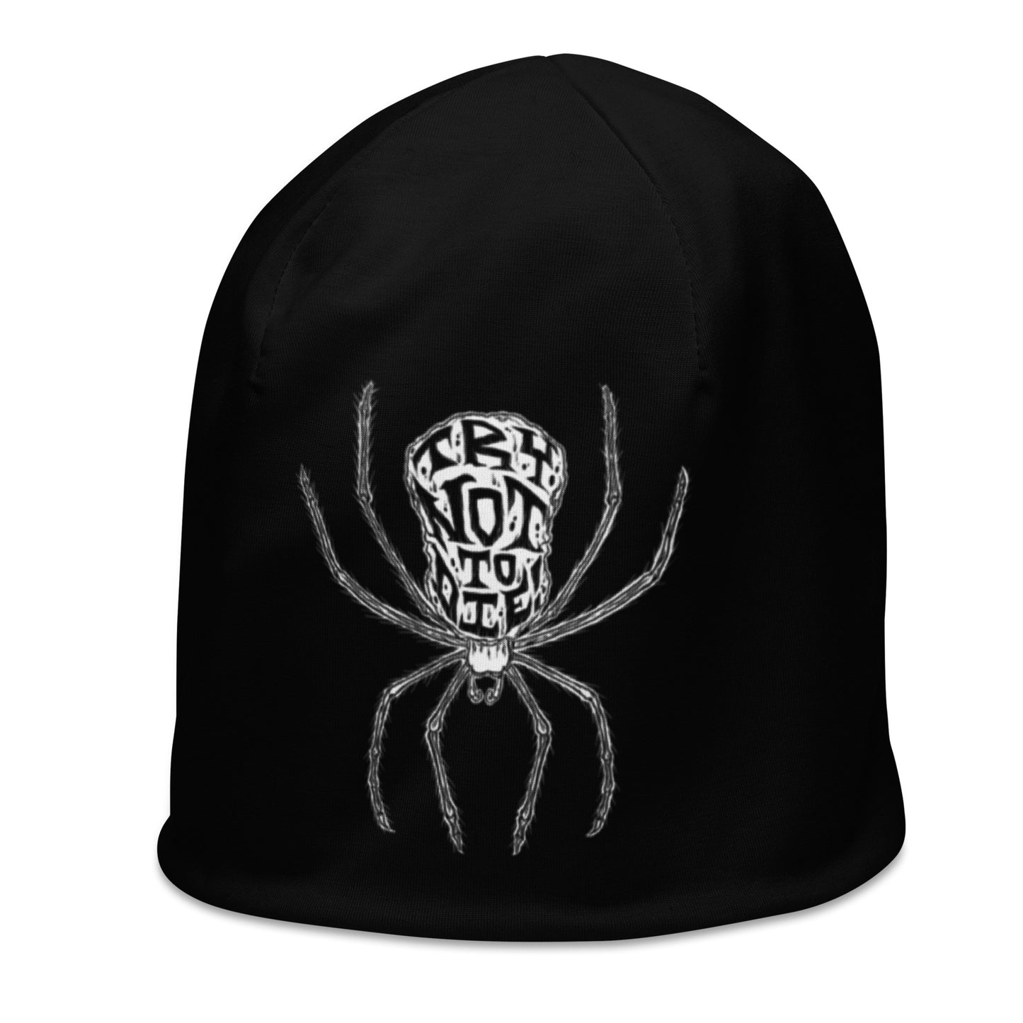 All-Over Print Try Not to Die Spider Beanie