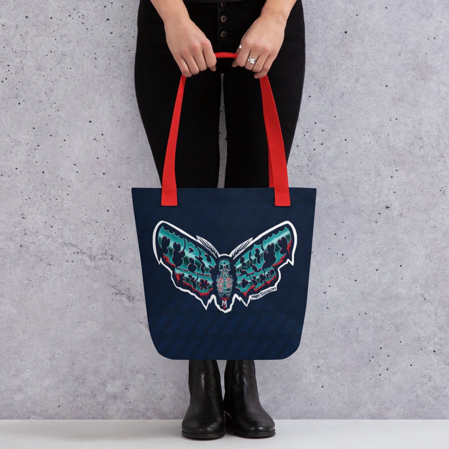 Try Not to Die Moth Tote bag