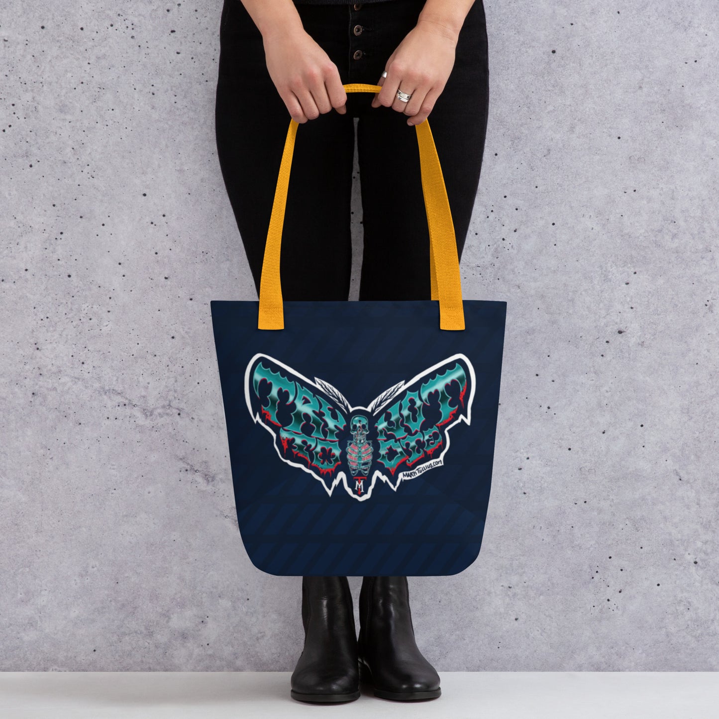 Try Not to Die Moth Tote bag