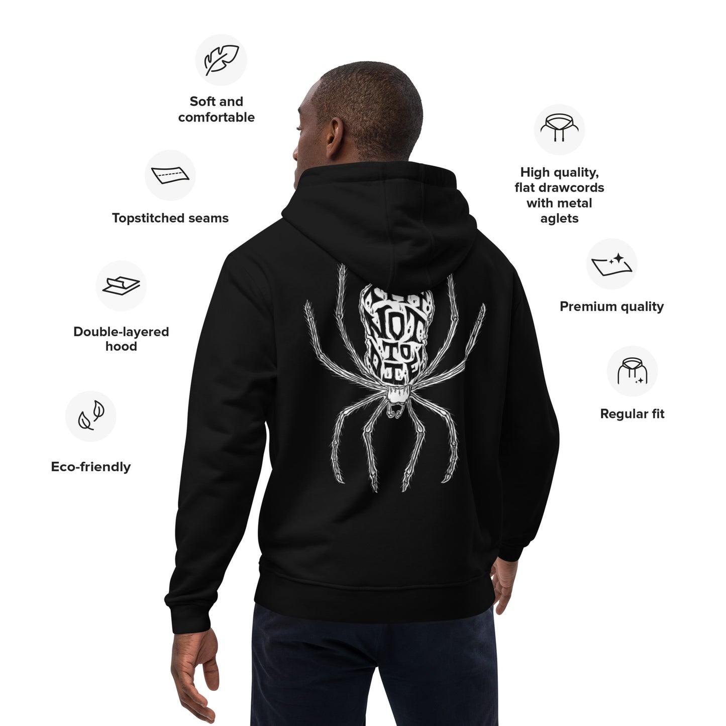 Try Not to Die Premium eco hoodie black