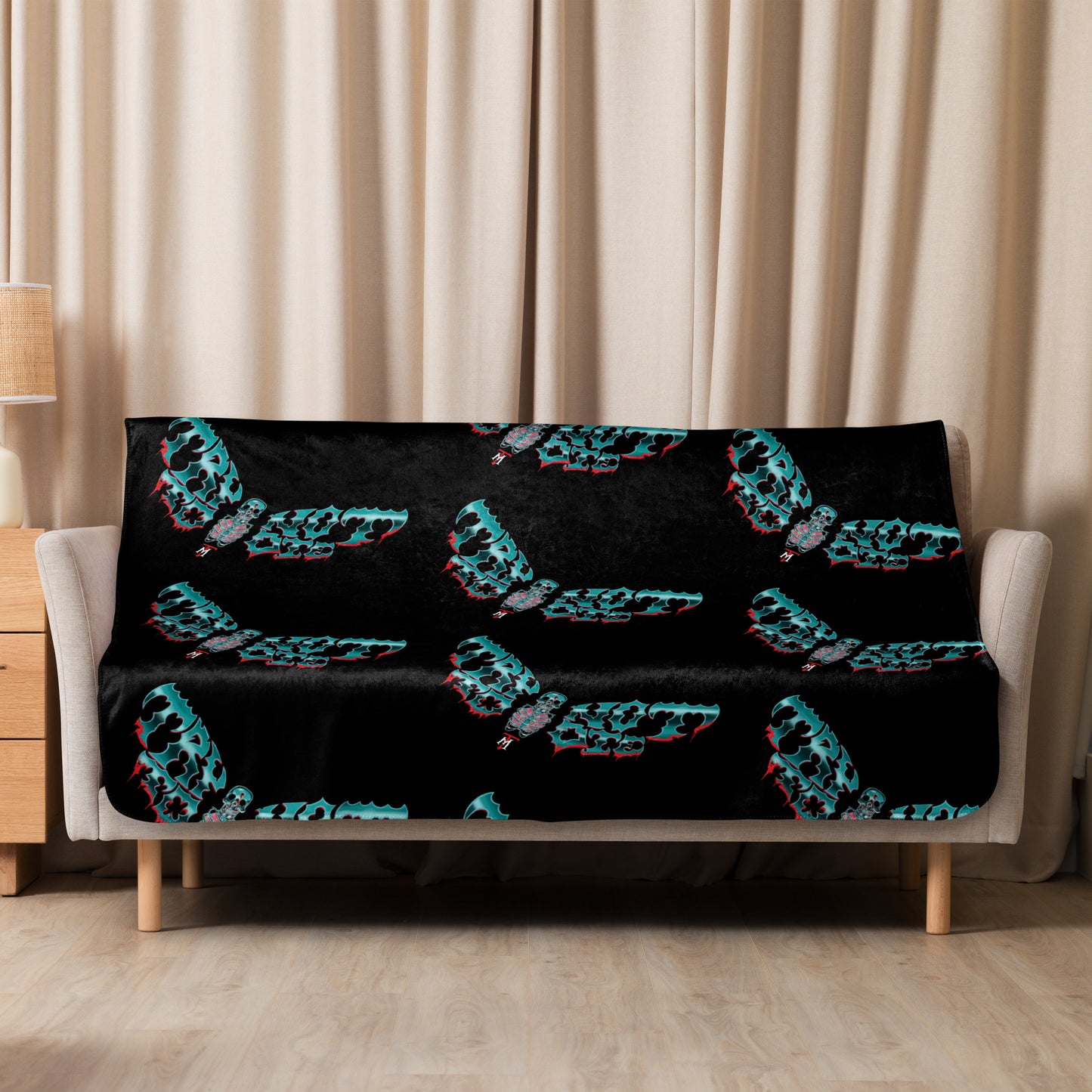 Sherpa Try Not to Die moth blanket