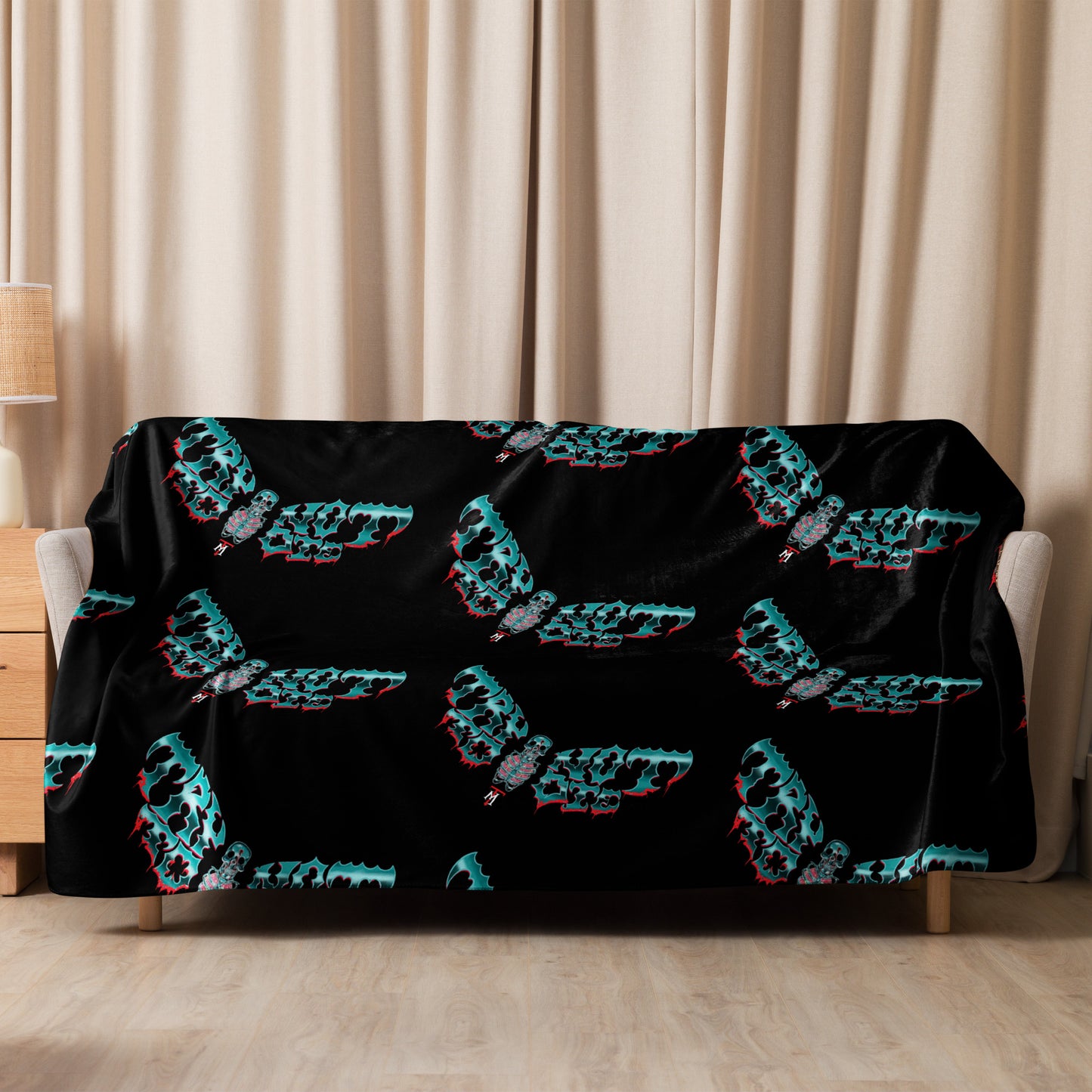 Sherpa Try Not to Die moth blanket