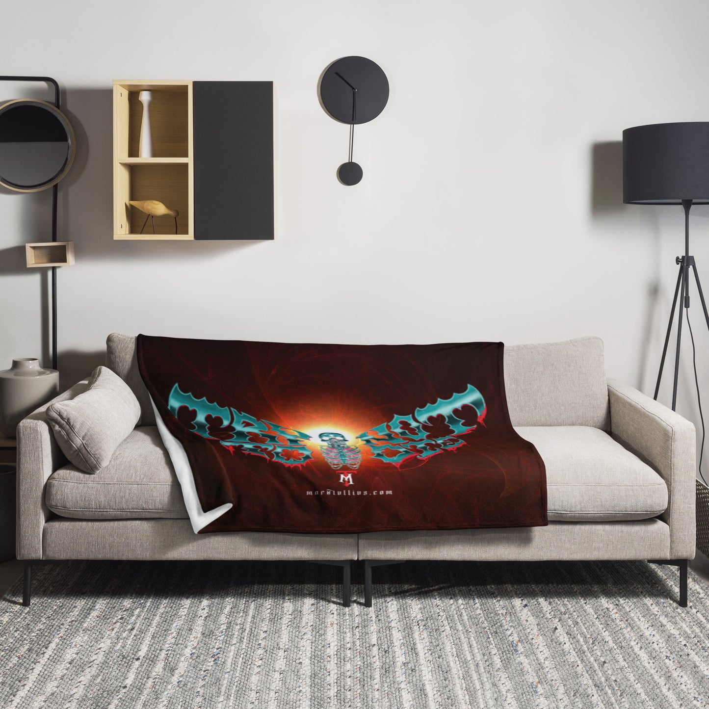 Try Not to Die Moth Throw Blanket