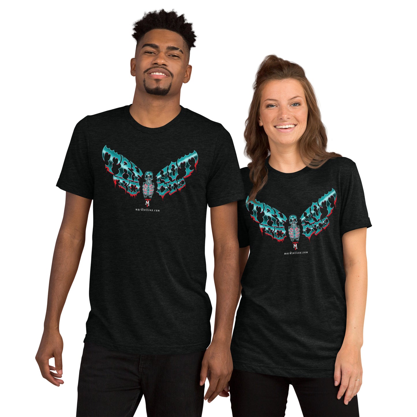 Try Not to Die Moth and Ax Short sleeve t-shirt