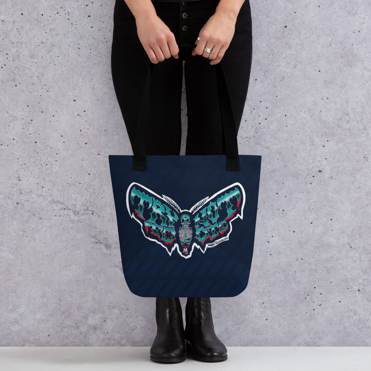 Try Not to Die Moth Tote bag