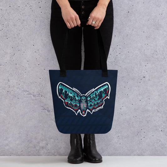 Try Not to Die Moth Tote bag