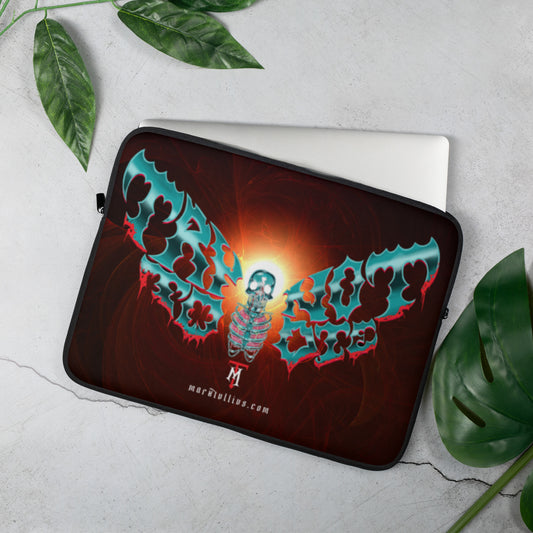 Try Not to Die Moth Sun Laptop Sleeve