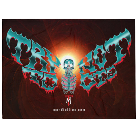 Try Not to Die Moth Throw Blanket